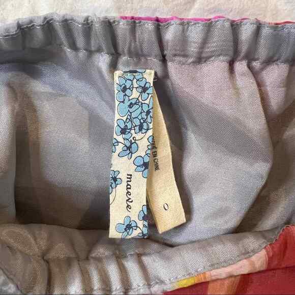 Maeve for Anthropologie Strapless watercolor Dress size 0 - Picture 5 of 15